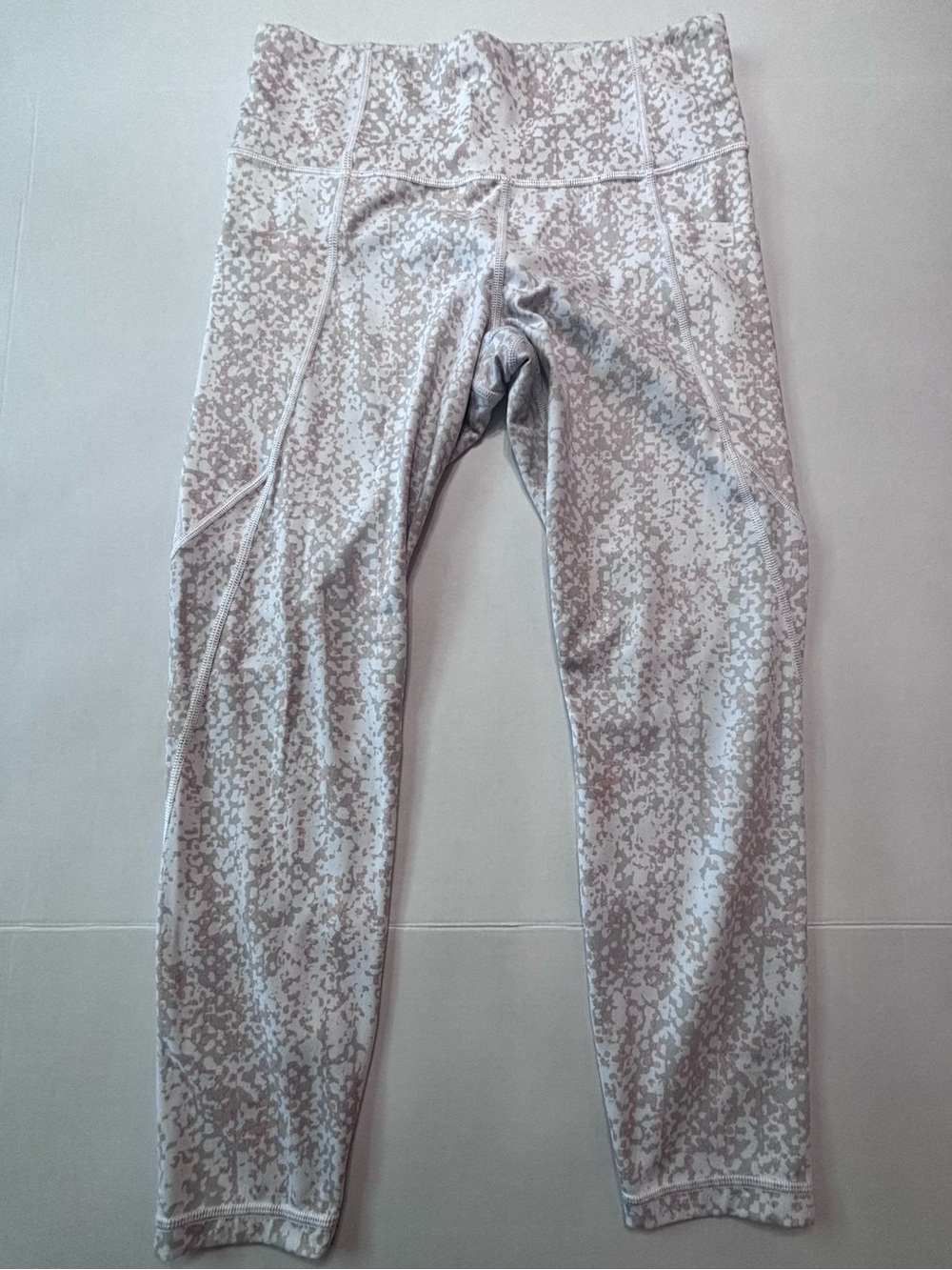 Athleta Light Gray & White Speckled Leggings